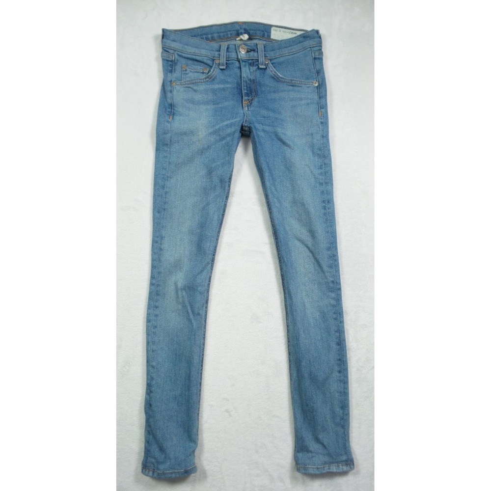 Rag and Bone Jeans Womens Size 25 Blue Denim Skinny Fit Stretch‎ Low Rise